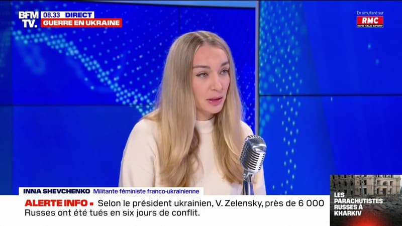 Inna Shevchenko: “Les ambitions de Vladimir Poutine vont au-delà de l’Ukraine”