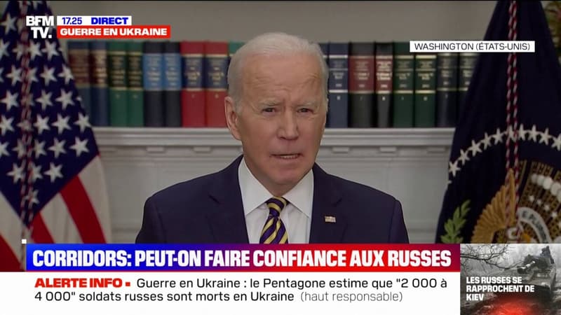 Joe Biden: “Nous allons interdire l’importation de gaz et de pétrole russes”