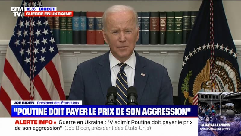 Joe Biden: “Toutes nos sanctions sont en train d’etouffer l’économie russe”