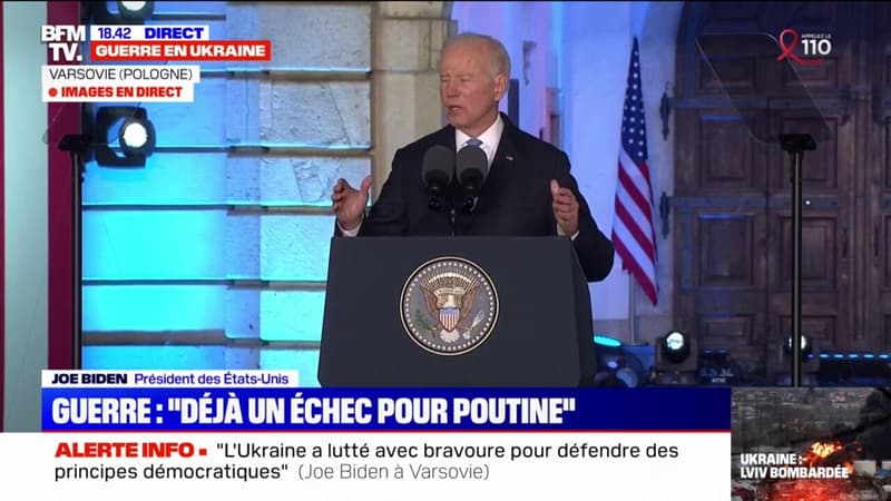 Joe Biden, à propos de Vladimir Poutine: “Cet homme ne peut pas rester au pouvoir'”