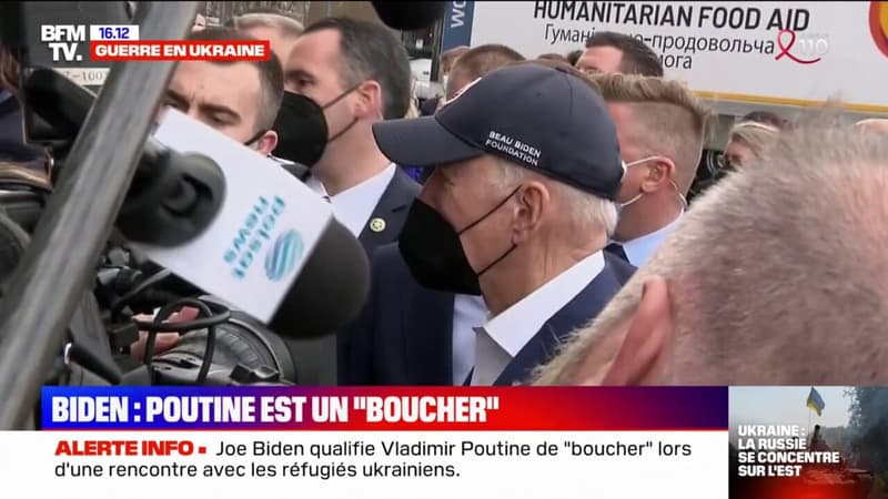 Joe Biden qualifie Vladimir Poutine de “boucher”