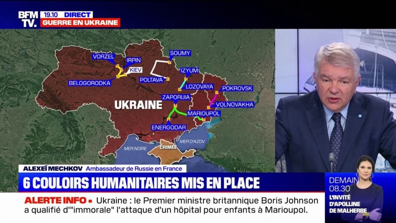L’ambassadeur de Russie en France accuse l’Ukraine d’utiliser “les civils comme des boucliers humains”