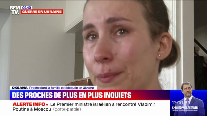 L’inquiétude d’une Ukrainienne dont la famille est restée bloquée à Tchernihiv