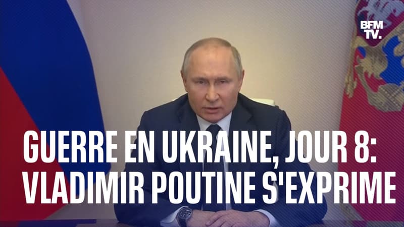 L’intégralité de la déclaration de Vladimir Poutine au 8e jour de la guerre en Ukraine