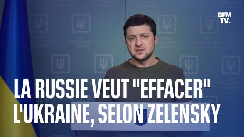 La Russie veut “effacer” l’Ukraine et son histoire, selon Volodymyr Zelensky