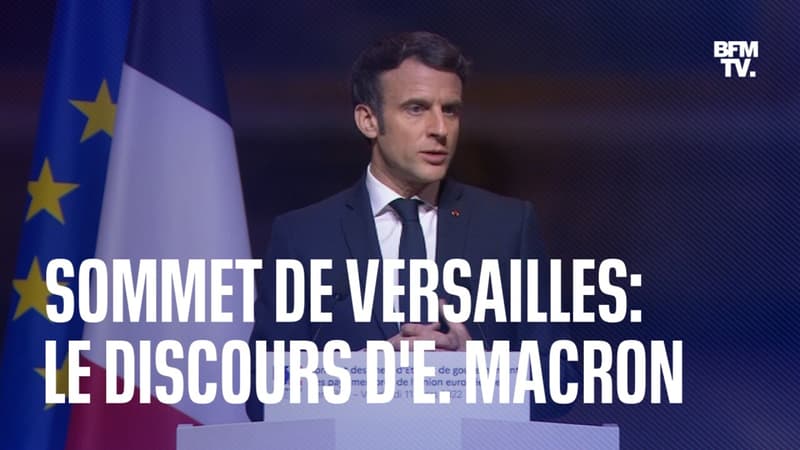 La prise de parole d’Emmanuel Macron à l’issue du sommet de Versailles en intégralité