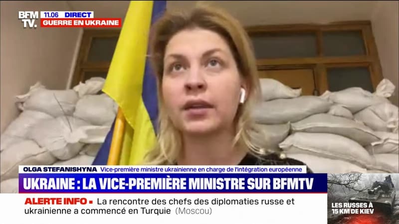 La vice-première ministre ukrainienne affirme sur BFMTV vouloir “restaurer l’intégrité territoriale” de son pays