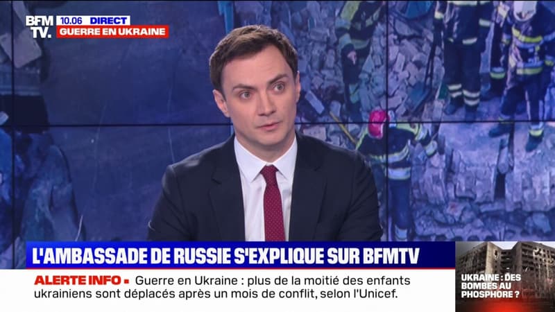 Le porte-parole de l’ambassade de Russie en France affirme que “ce sont les Ukrainiens qui utilisent les civils comme boucliers humains”