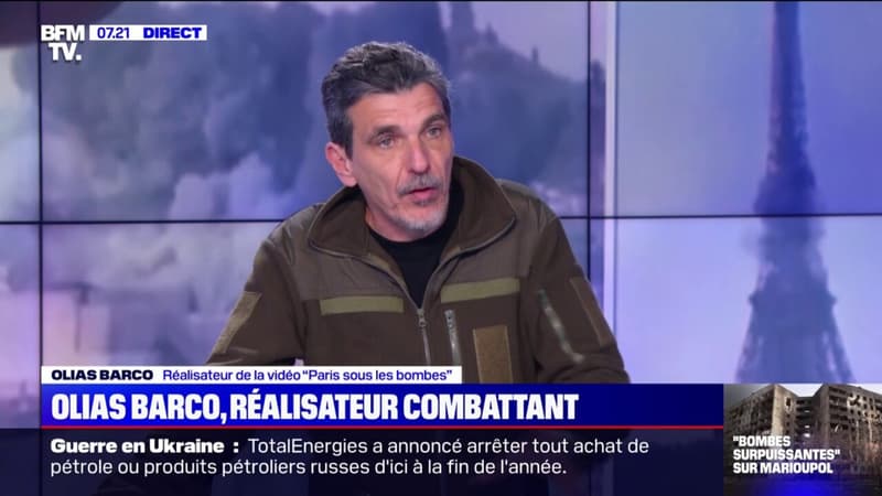 Le réalisateur de la vidéo “Paris sous les bombes” témoigne sur BFMTV de son combat en Ukraine