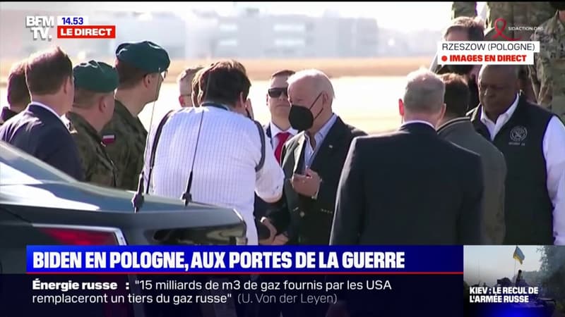 Les images de l’arrivée de Joe Biden en Pologne, à 100 km de la frontière avec l’Ukraine