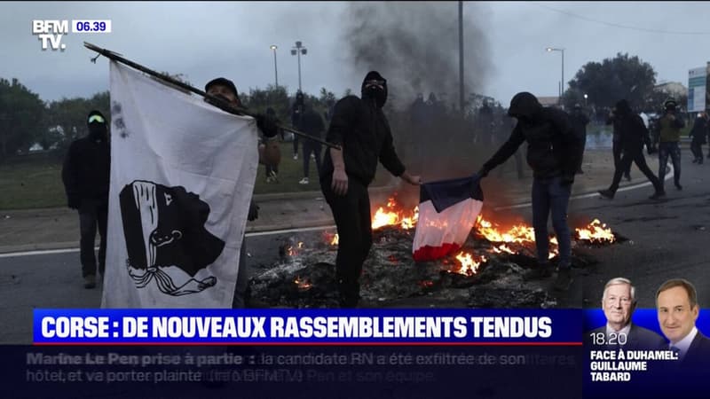 Nouvelles tensions en Corse devant une caserne de CRS, accusés d’avoir chanté la Marseillaise pendant les obsèques de Colonna