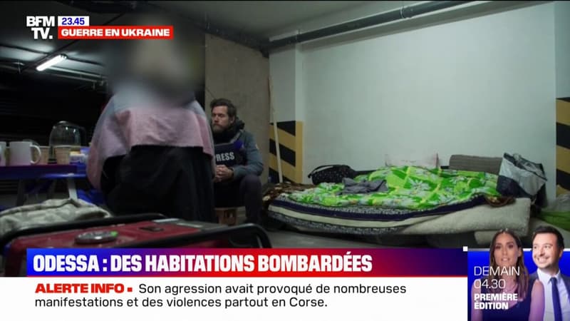 Odessa: des habitations bombardées