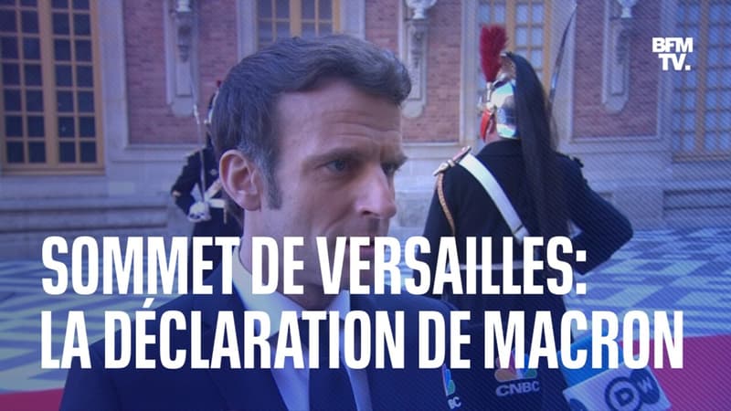 Ouverture du sommet de Versailles: la déclaration d’Emmanuel Macron en intégralité