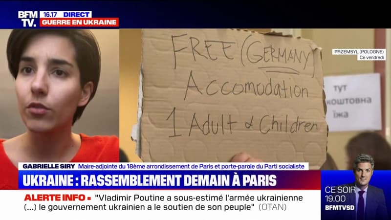 Réfugiés ukrainiens: “Un premier centre d’hébergement d’urgence vient d’ouvrir” à Paris, annonce Gabrielle Siry