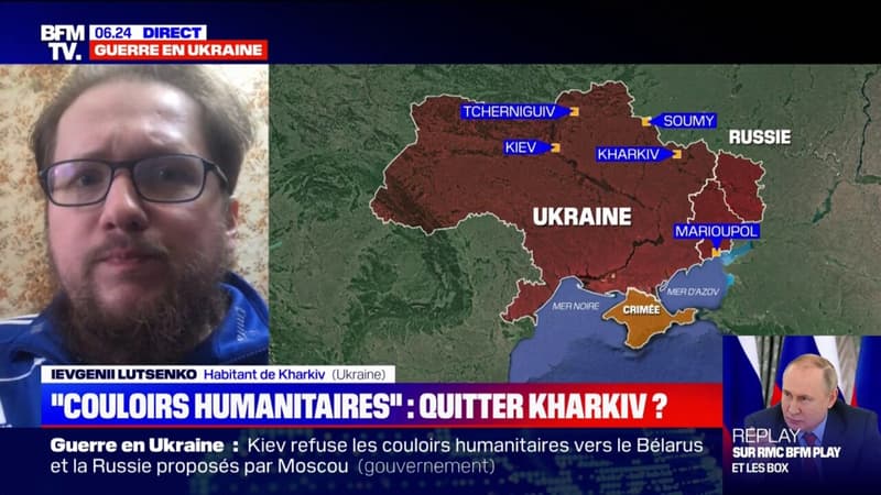 “Si je pars, ce ne sera jamais du côté russe”: un habitant de Kharkiv, 2e ville ukrainienne, réagit aux “couloirs humanitaires” russes