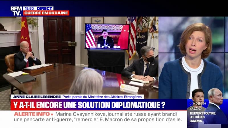 Ukraine: la porte-parole du ministère des Affaires Etrangères appelle “la Chine à sa responsabilité”