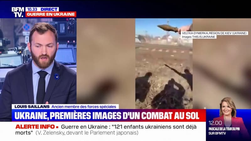 Ukraine: les premières images d’un combat au sol