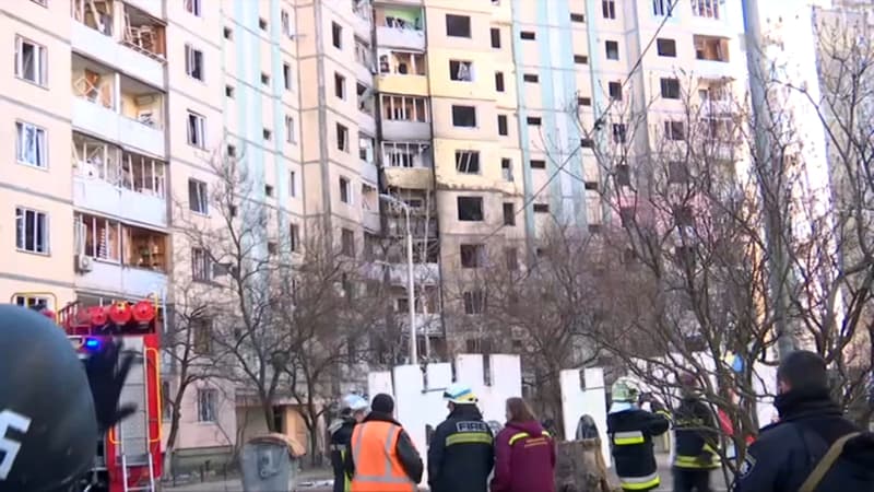 Ukraine: au moins cinq blessés dans l’explosion d’un obus devant un immeuble d’habitation à Kiev