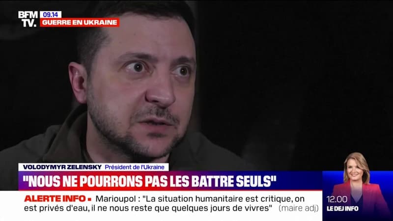 Volodymyr Zelensky: “Nous ne pourrons pas arrêter seuls les Russes”