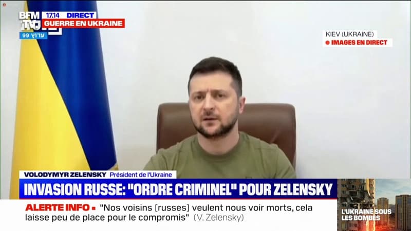 Volodymyr Zelensky accuse le Kremlin d’utiliser “la solution finale à l’égard de la question ukrainienne”