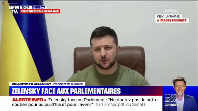 Volodymyr Zelensky face au Parlement français: “Vous savez qui est coupable”