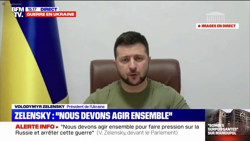 Volodymyr Zelensky face aux parlementaires français: “Nous avons besoin de plus de soutien”