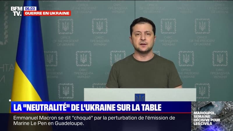 Volodymyr Zelensky se dit prêt à étudier la question de la “neutralité” et la “dénucléarisation” de l’Ukraine