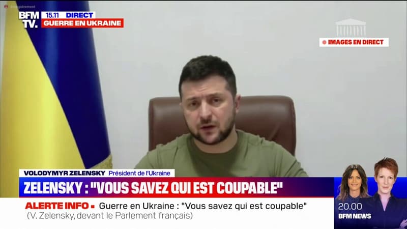 Zelensky face aux parlementaires français: les bombardements de “Marioupol et d’autres villes ukrainiennes nous rappellent Verdun”