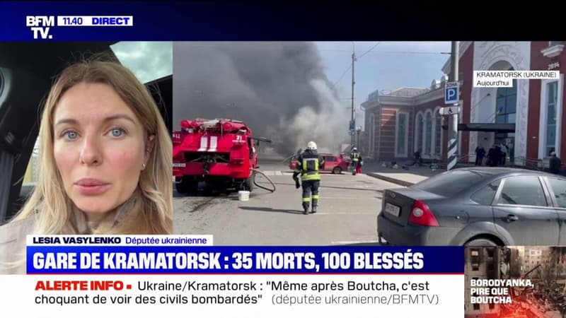 Attaque sur la gare de Kramatorsk en Ukraine: “Les soldats russes n’ont pas de limite dans la violence”, réagit cette députée ukrainienne