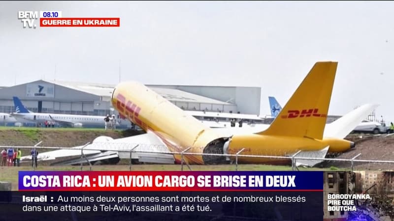 Au Costa Rica, un avion DHL se brise en deux à l’atterrissage