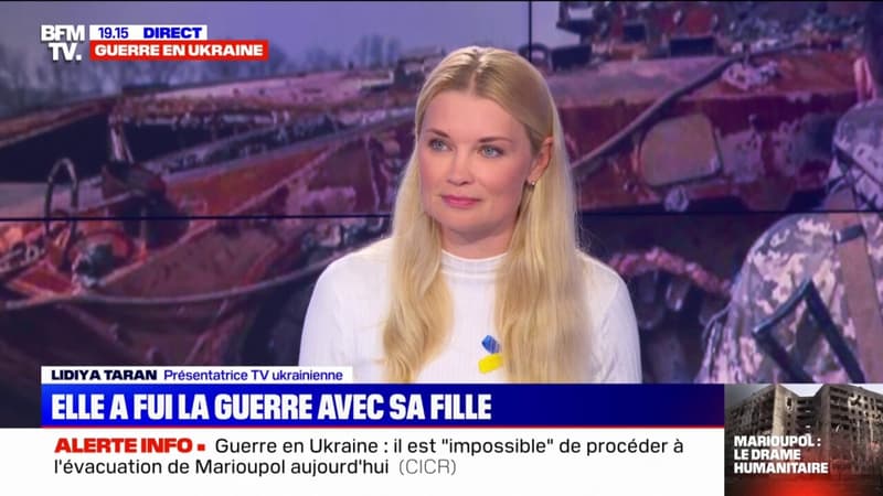“Aujourd’hui, en Ukraine, toutes les chaînes de télévision travaillent ensemble”, raconte une présentatrice ukrainienne