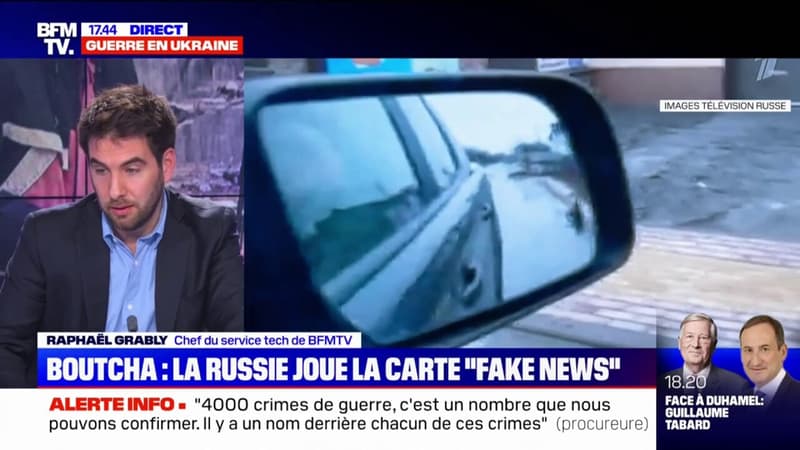 Boutcha: à l’aide de vidéos, la télévision russe cherche à démonter une mise en scène