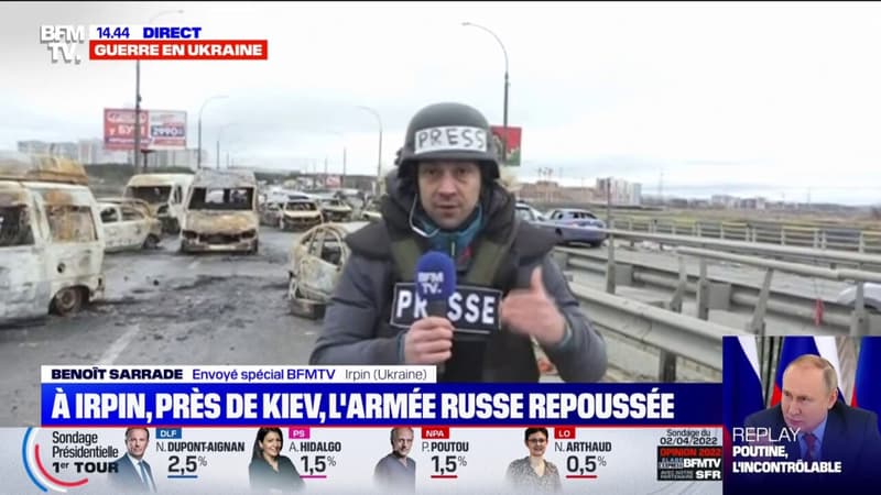 Dans la ville d’Irpin, près de Kiev, l’armée russe repoussée laisse place à un décor de chaos