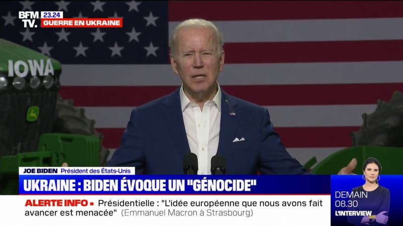 Guerre en Ukraine: Joe Biden évoque un “génocide”