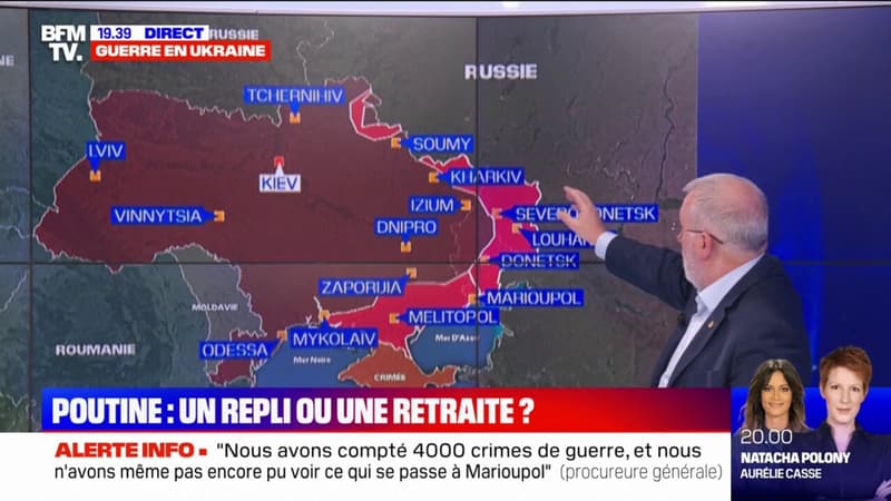 Guerre en Ukraine: comment se déroule l’opération de repli des Russes vers l’est du pays