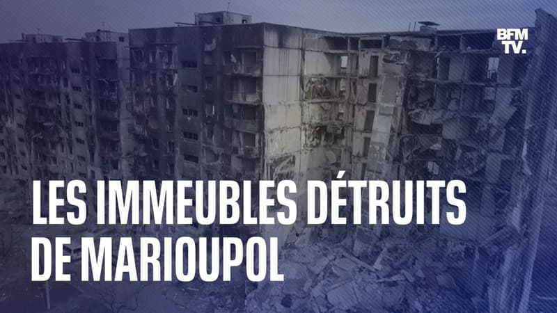 Guerre en Ukraine: les images de barres d’immeubles détruites à Marioupol
