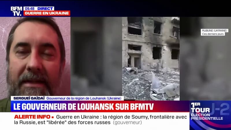 “L’évacuation ne s’arrête jamais, on continue de mettre des civils dans des bus”: le témoignage du gouverneur de la région de Louhansk en Ukraine