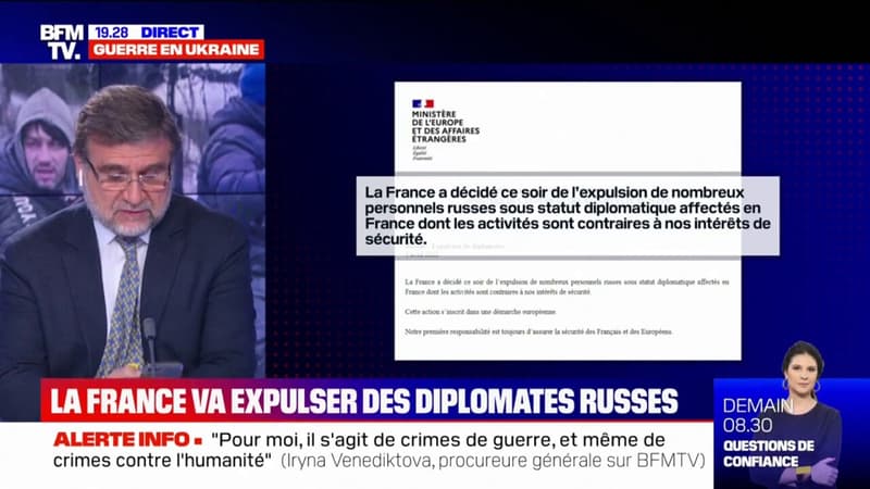 La France a “décidé de l’expulsion de nombreux personnels russes sous statut diplomatique affectés en France”, annonce le Quai d’Orsay