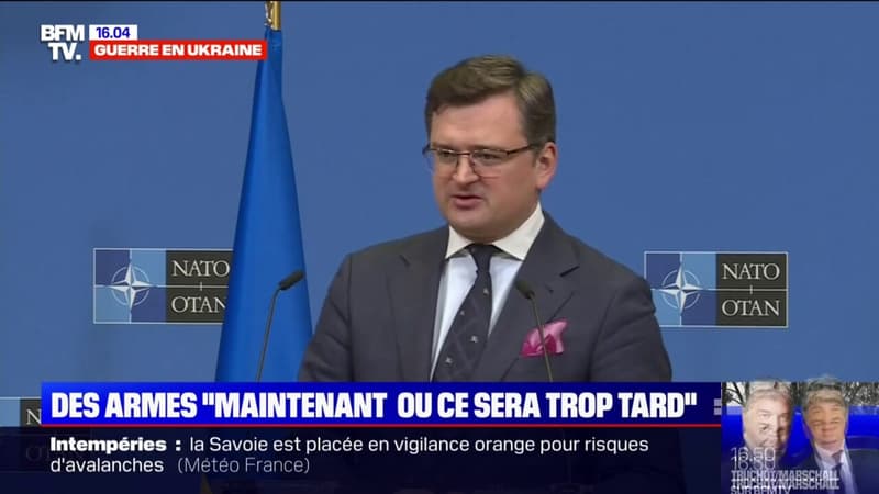 Le ministre ukrainien des Affaires étrangères demande à l’Otan des armes “maintenant ou ce sera trop tard”