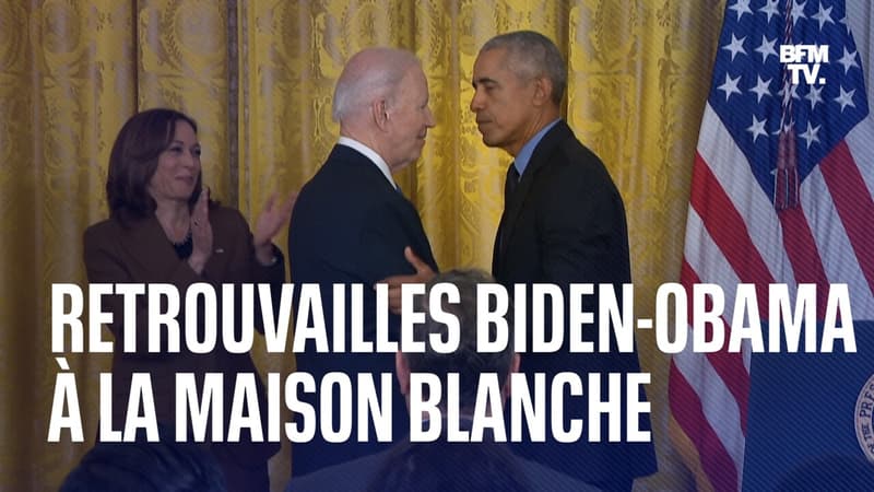 Les retrouvailles (presque troublantes) de Barack Obama et Joe Biden à la Maison Blanche