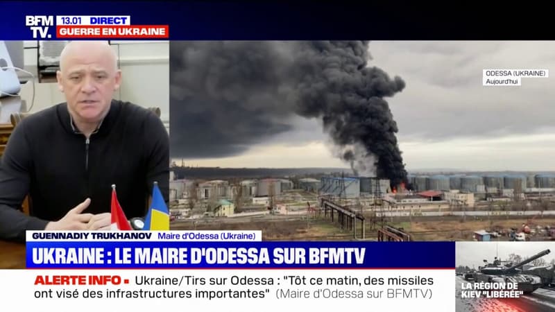 Les tirs russes sur Odessa “ont visé des dépôts de carburant”, selon de le maire de la ville invité sur BFMTV