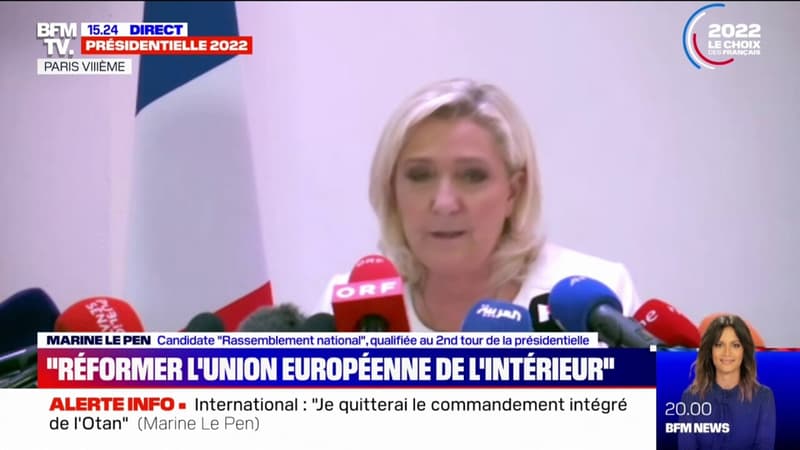 Marine Le Pen dit sa volonté “d’abandonner le plus possible des énergies fossiles” et affirme ne pas vouloir sortir de l’Accord de Paris