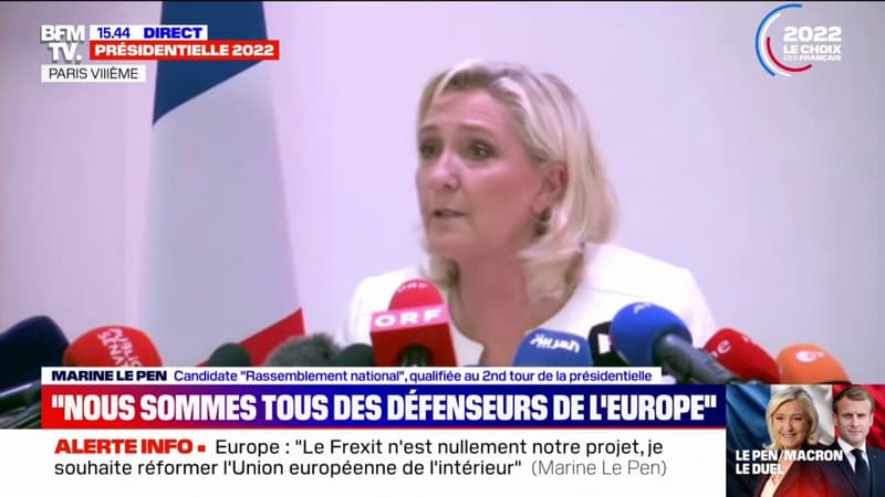 Marine Le Pen souhaite “baisser la contribution” française à l’Union européenne, pas la supprimer