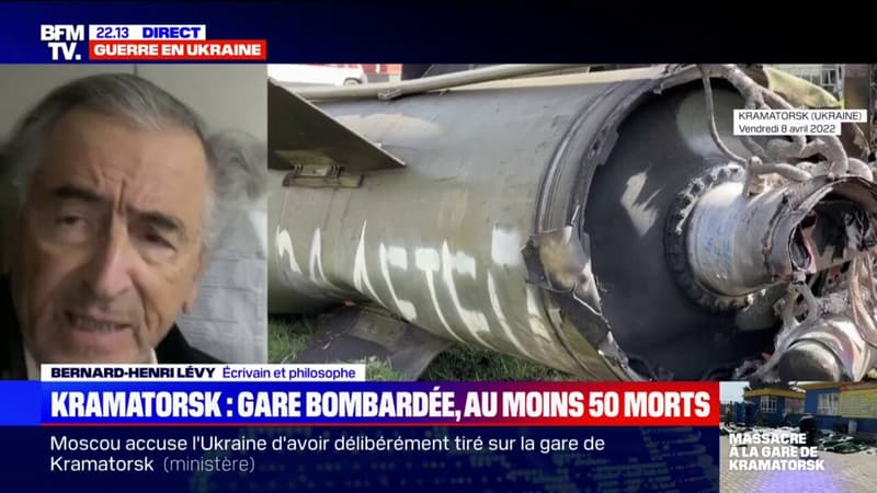 Revenant d’une gare “semblable à celle de Kramatorsk”, Bernard-Henri Lévy témoigne