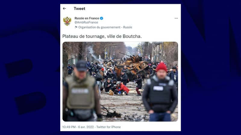 “Au-delà de la honte”: indignation après un tweet de l’ambassade de Russie présentant Boutcha comme un “plateau de tournage”