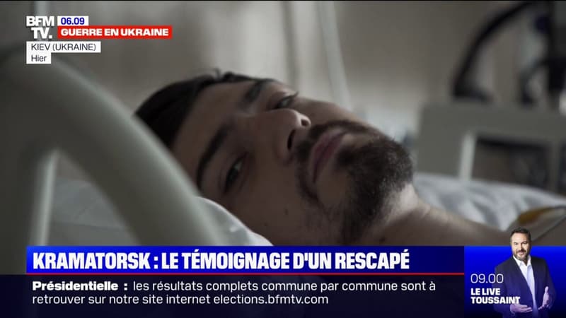 Ukraine: un rescapé de la frappe sur la gare de Kramatorsk témoigne au micro de BFMTV