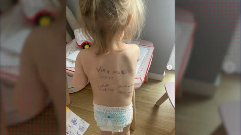 “J’avais très peur”: cette Ukrainienne a écrit son numéro sur le dos de sa fille par crainte que la guerre les sépare