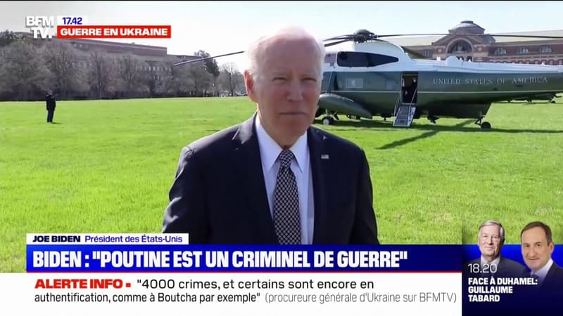 Vladimir Poutine criminel de guerre ? Pour Joe Biden, les images de Boutcha “justifient” ses propos