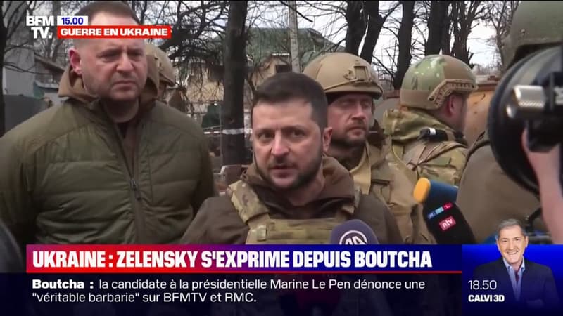 Volodymyr Zelensky s’exprime depuis Boutcha: “Nous souhaitons que le monde entier voit ce qu’il s’est passé, ce qu’ont fait les militaires russes”