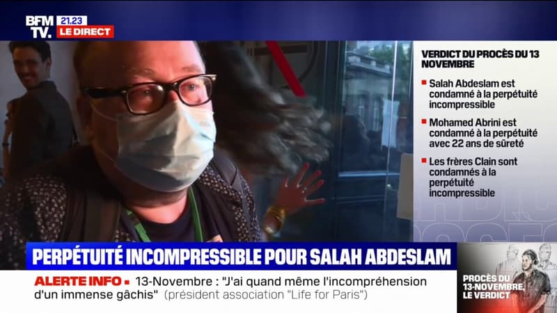 “C’est une page lourde mais salvatrice qui se tourne”: l’émotion d’Emmanuel, victime des attentats du 13 novembre après le verdict du procès des attentats du 13 novembre 2015